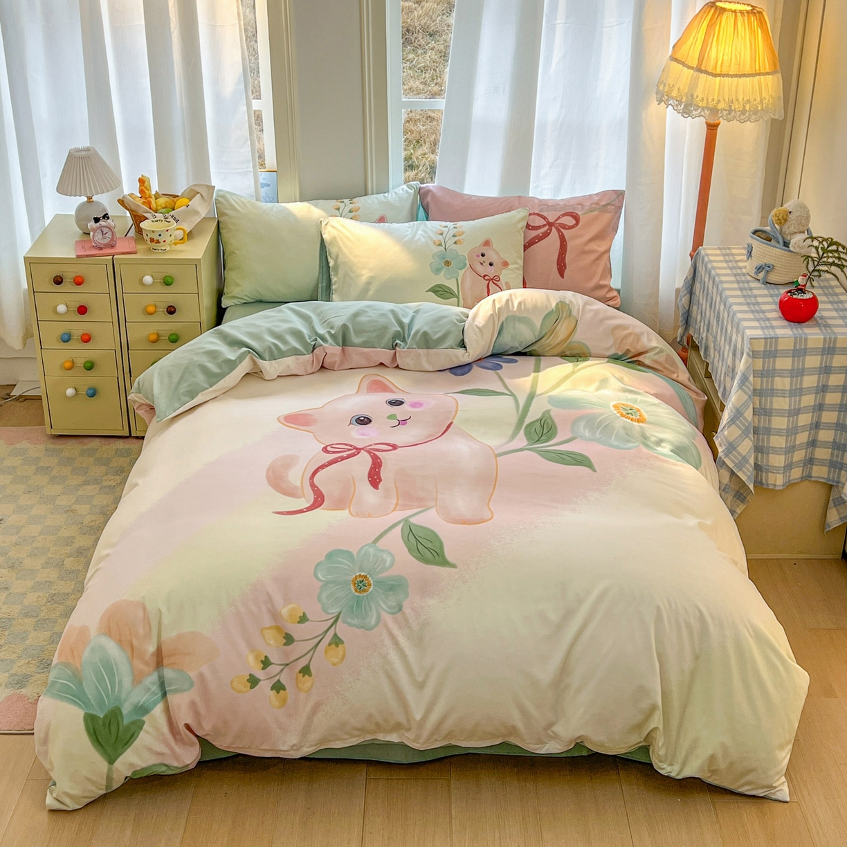 91家纺网 家纺一手货源 找家纺 （总）田子坊（原亨通） 2026春夏新款糯米棉数码印花四件套