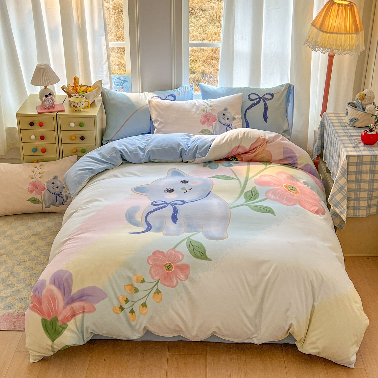 91家纺网 家纺一手货源 找家纺 （总）田子坊（原亨通） 2026春夏新款糯米棉数码印花四件套