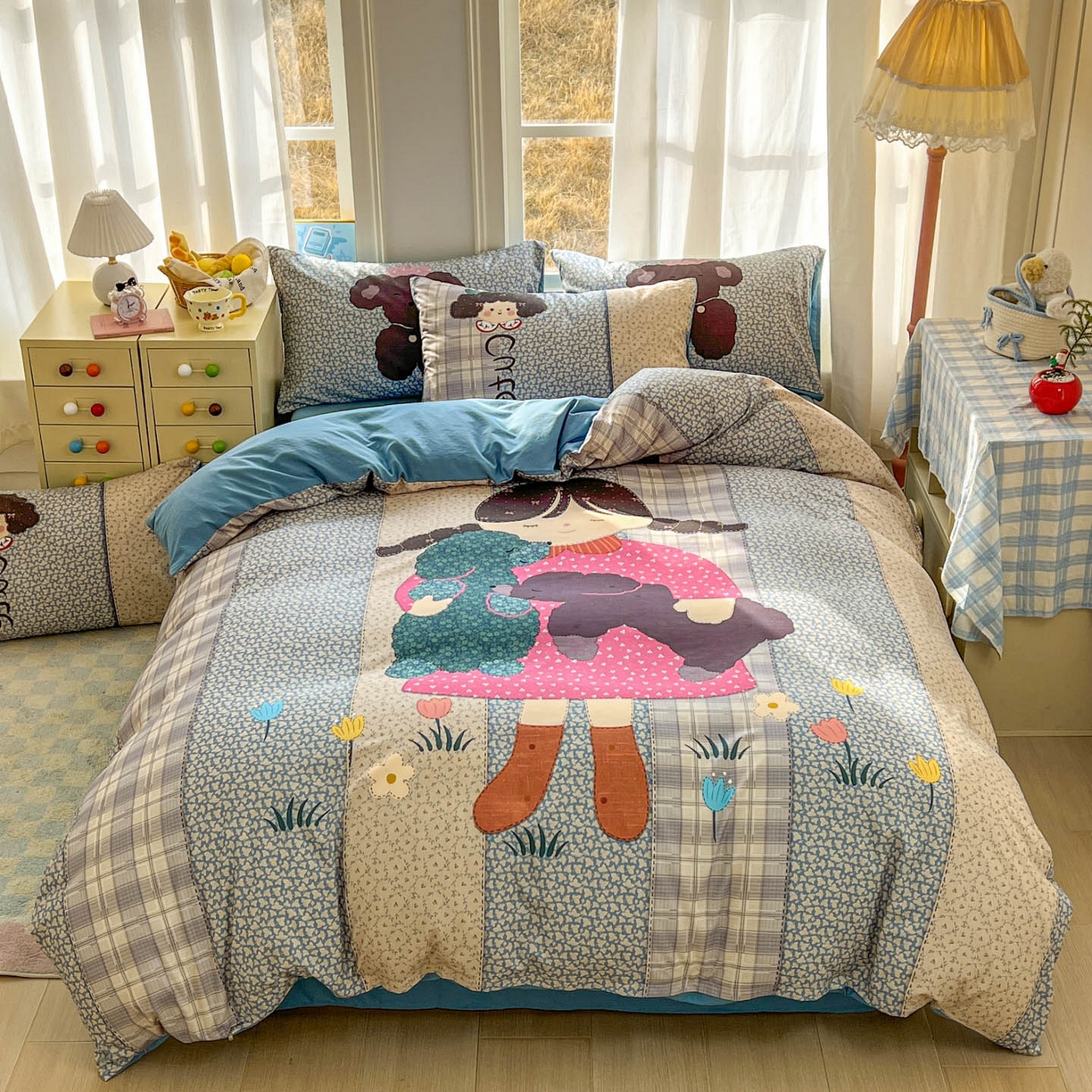 91家纺网 家纺一手货源 找家纺 （总）田子坊（原亨通） 2026春夏新款糯米棉数码印花四件套