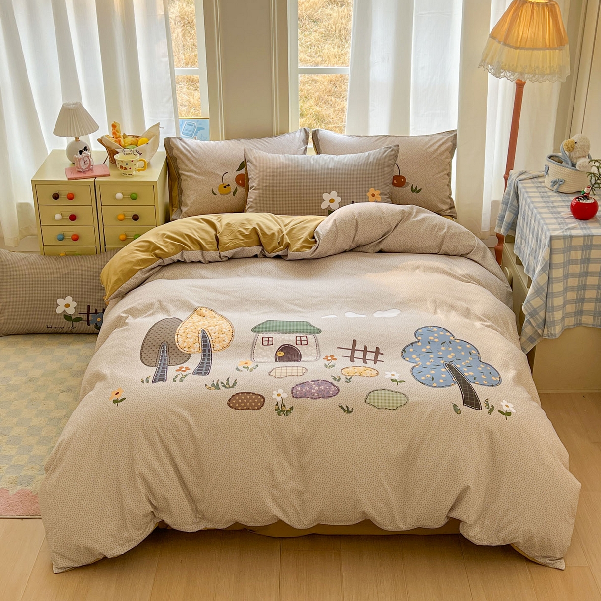 91家纺网 家纺一手货源 找家纺 （总）田子坊（原亨通） 2026春夏新款糯米棉数码印花四件套