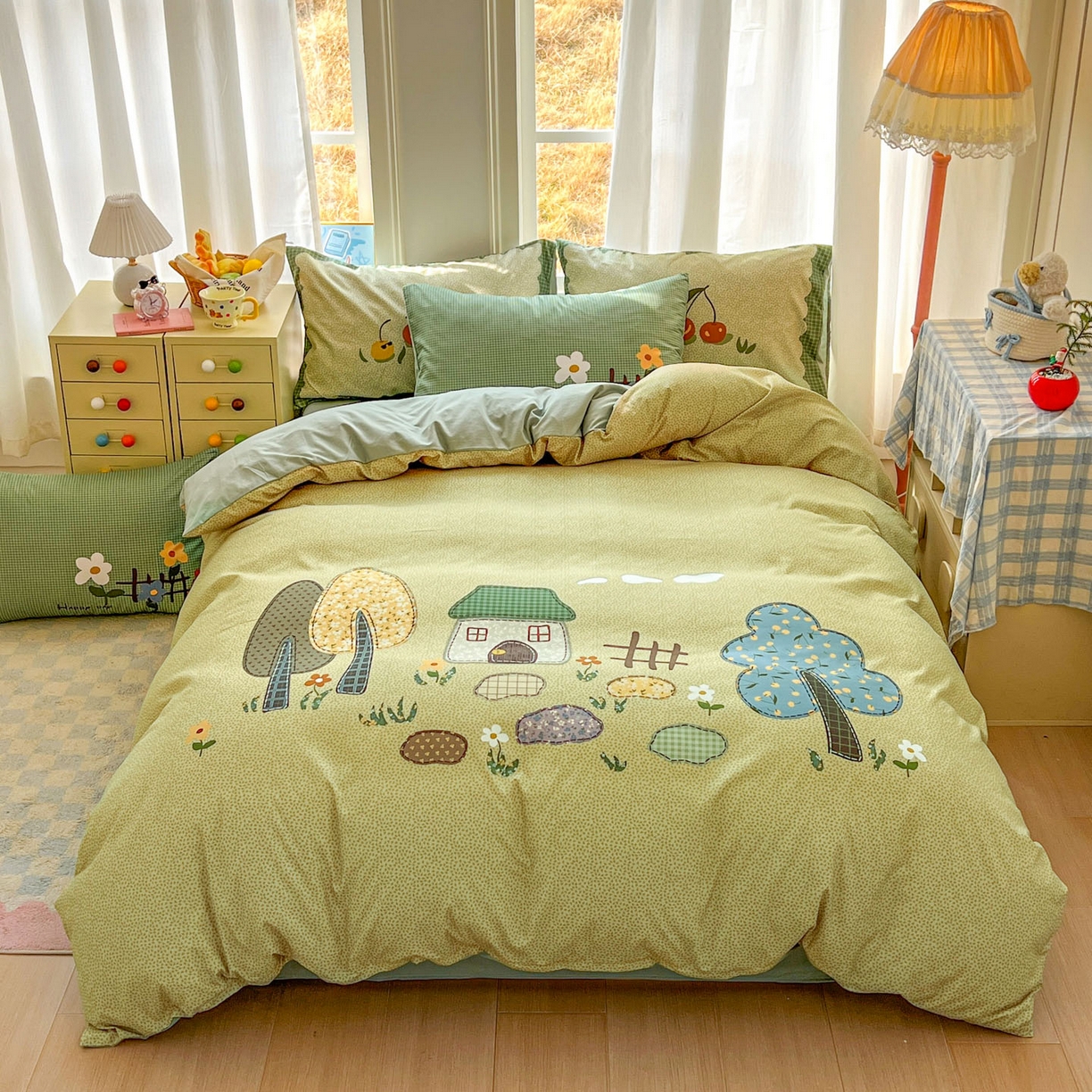 91家纺网 家纺一手货源 找家纺 （总）田子坊（原亨通） 2026春夏新款糯米棉数码印花四件套