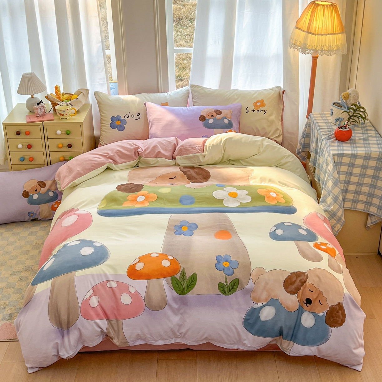 91家纺网 家纺一手货源 找家纺 （总）田子坊（原亨通） 2026春夏新款糯米棉数码印花四件套