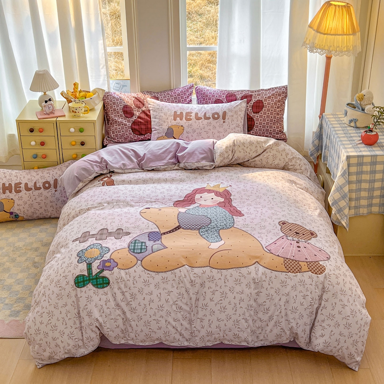 91家纺网 家纺一手货源 找家纺 （总）田子坊（原亨通） 2026春夏新款糯米棉数码印花四件套