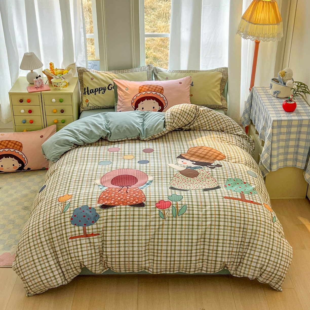 91家纺网 家纺一手货源 找家纺 （总）田子坊（原亨通） 2026春夏新款糯米棉数码印花四件套