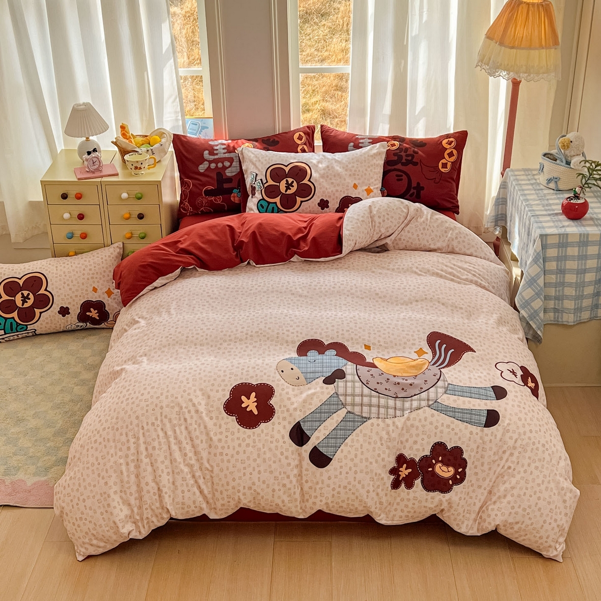 91家纺网 家纺一手货源 找家纺 （总）田子坊（原亨通） 2026春夏新款糯米棉数码印花四件套