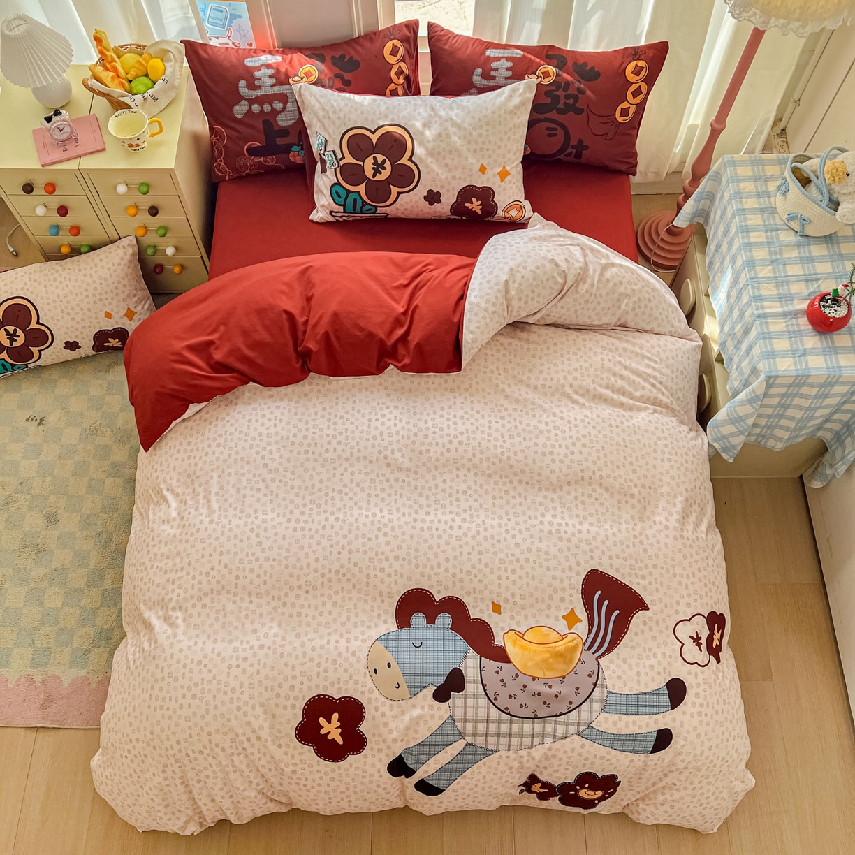 91家纺网 家纺一手货源 找家纺 （总）田子坊（原亨通） 2026春夏新款糯米棉数码印花四件套