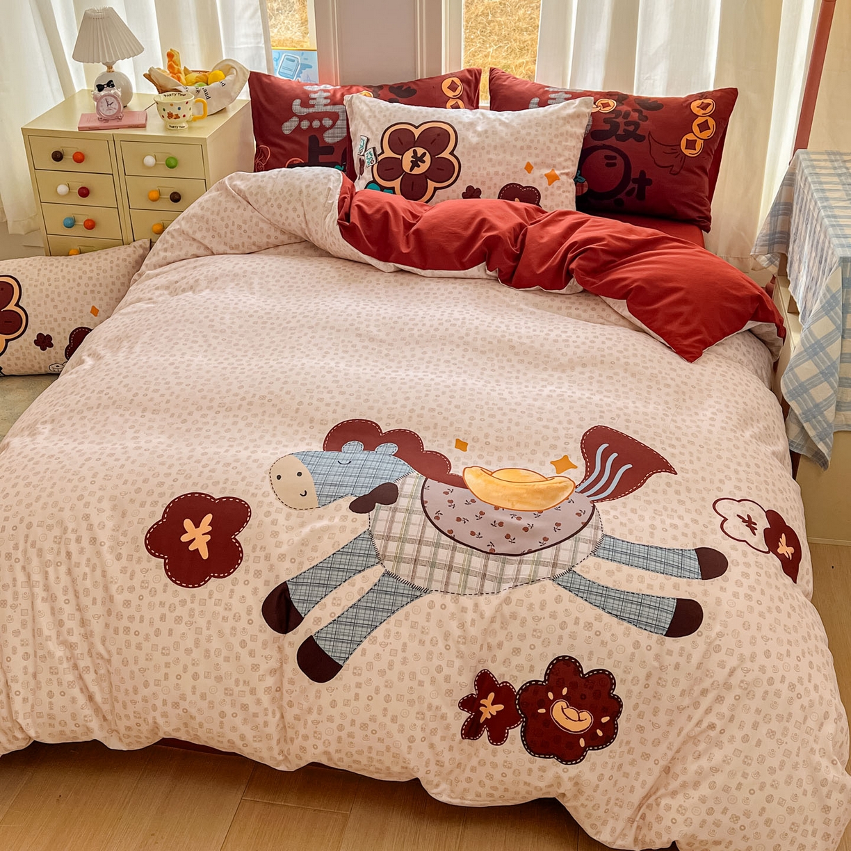 91家纺网 家纺一手货源 找家纺 （总）田子坊（原亨通） 2026春夏新款糯米棉数码印花四件套