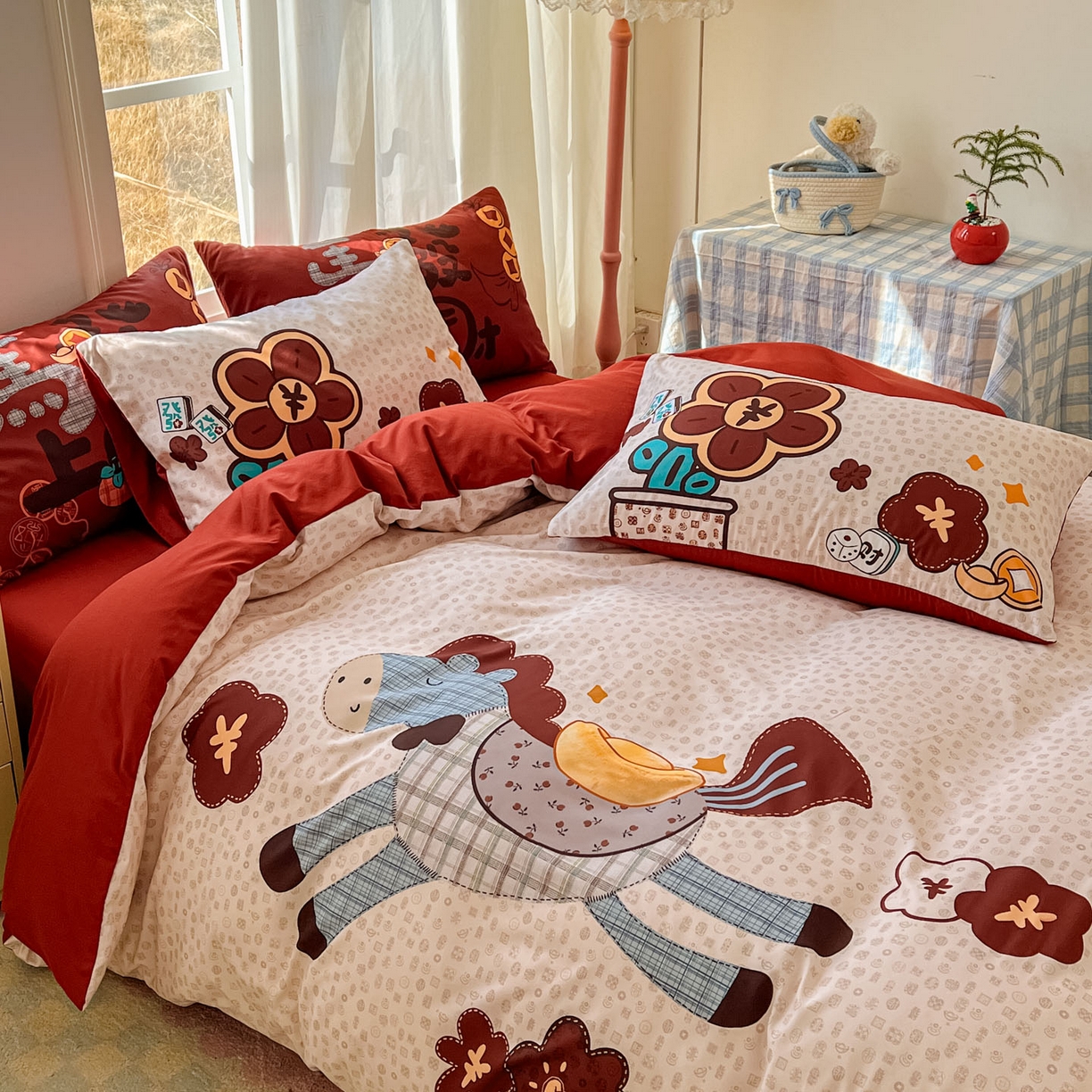 91家纺网 家纺一手货源 找家纺 （总）田子坊（原亨通） 2026春夏新款糯米棉数码印花四件套