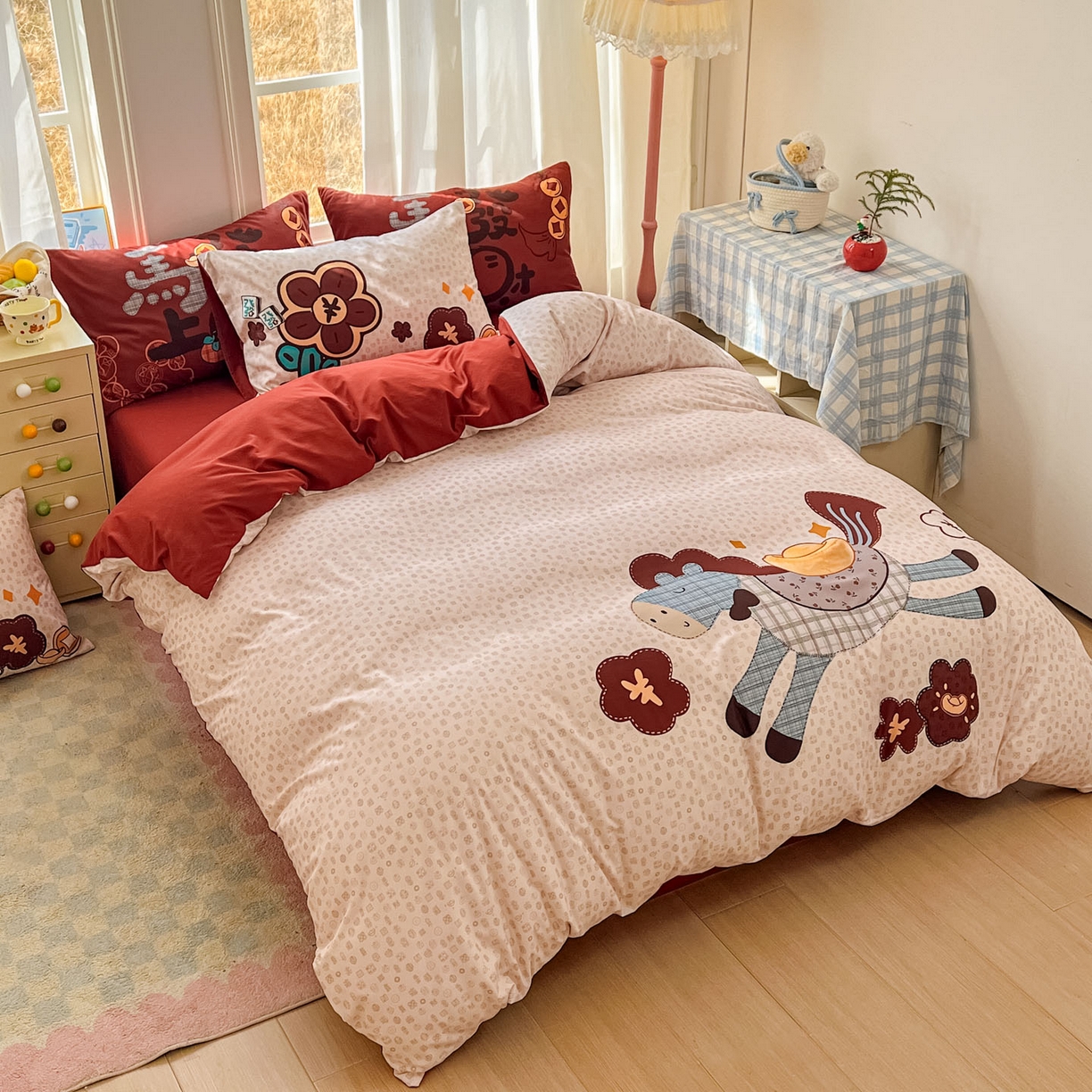 91家纺网 家纺一手货源 找家纺 （总）田子坊（原亨通） 2026春夏新款糯米棉数码印花四件套