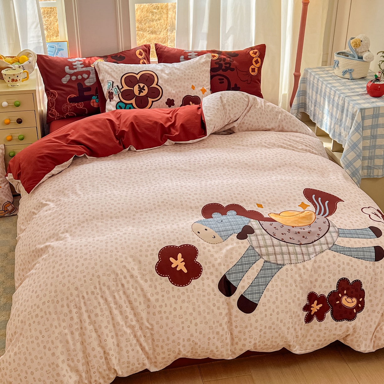 91家纺网 家纺一手货源 找家纺 （总）田子坊（原亨通） 2026春夏新款糯米棉数码印花四件套