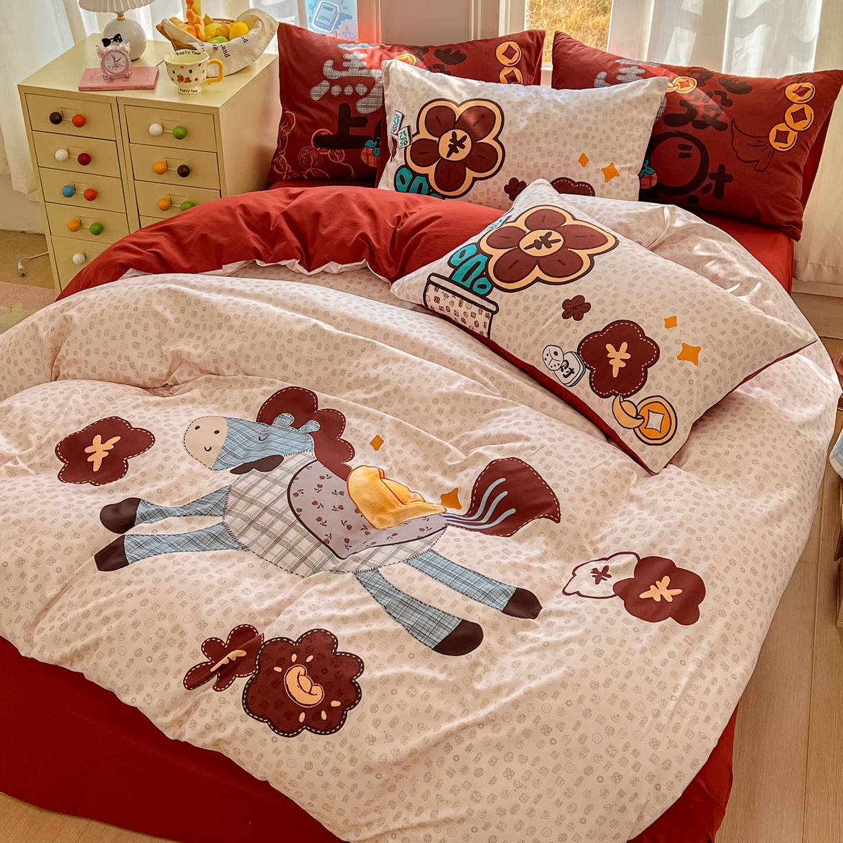 91家纺网 家纺一手货源 找家纺 （总）田子坊（原亨通） 2026春夏新款糯米棉数码印花四件套