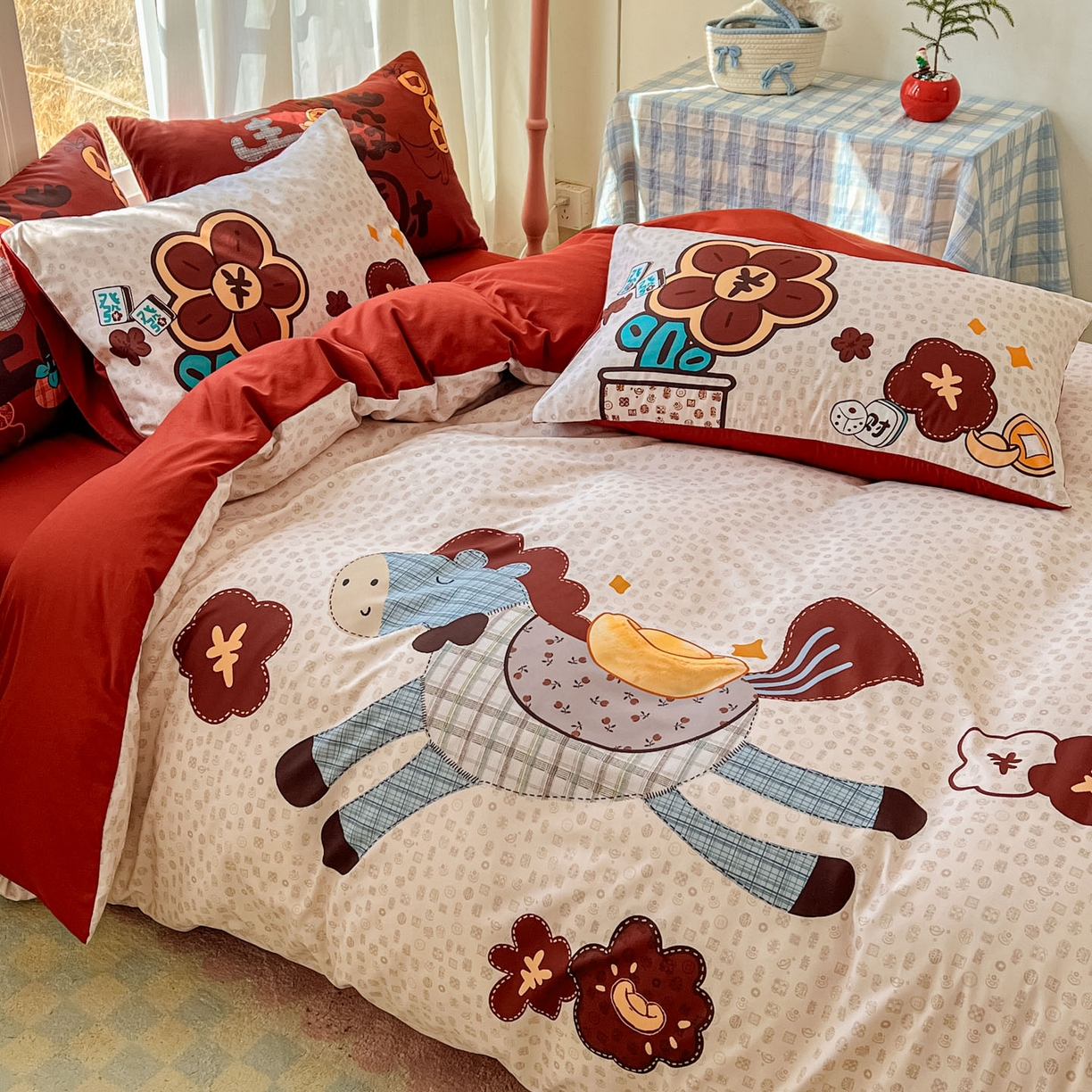 91家纺网 家纺一手货源 找家纺 （总）田子坊（原亨通） 2026春夏新款糯米棉数码印花四件套