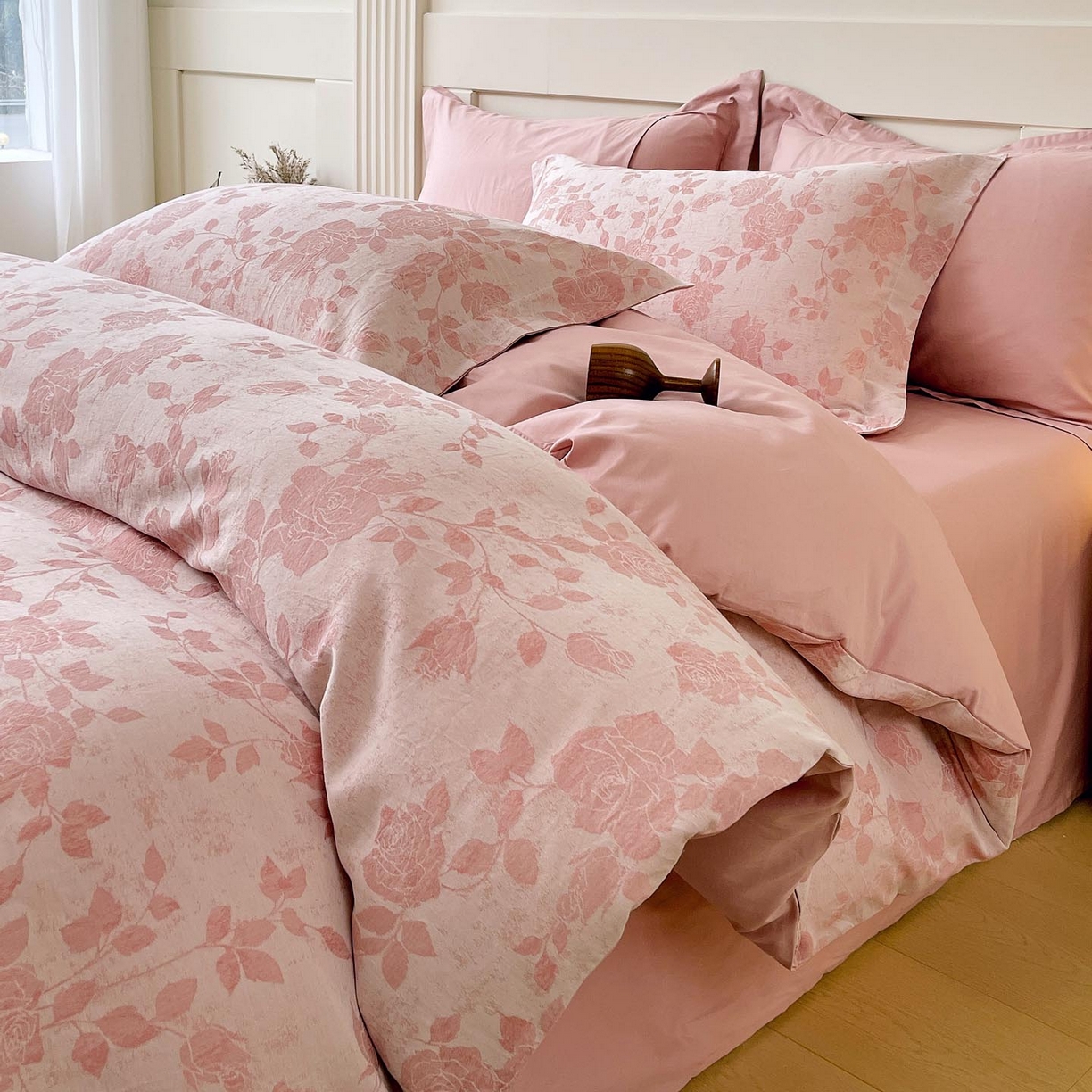 帅露家纺 2026新款全棉纯棉色织大提花四件套 盎春