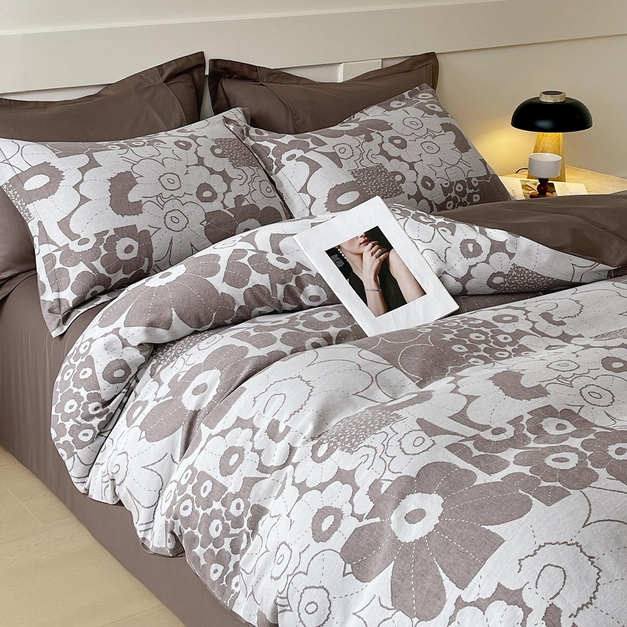 91家纺网 家纺一手货源 找家纺 帅露家纺 2026新款全棉纯棉色织大提花四件套 柏拉图