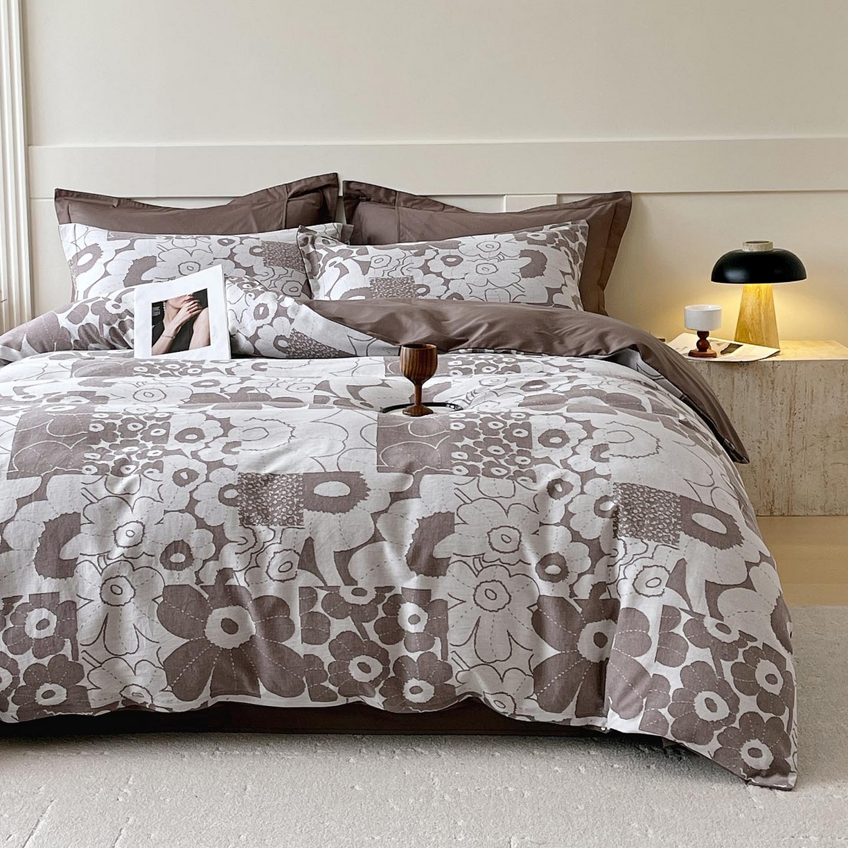 91家纺网 家纺一手货源 找家纺 帅露家纺 2026新款全棉纯棉色织大提花四件套 柏拉图