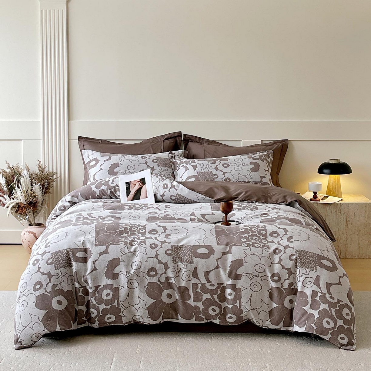 91家纺网 家纺一手货源 找家纺 帅露家纺 2026新款全棉纯棉色织大提花四件套 柏拉图