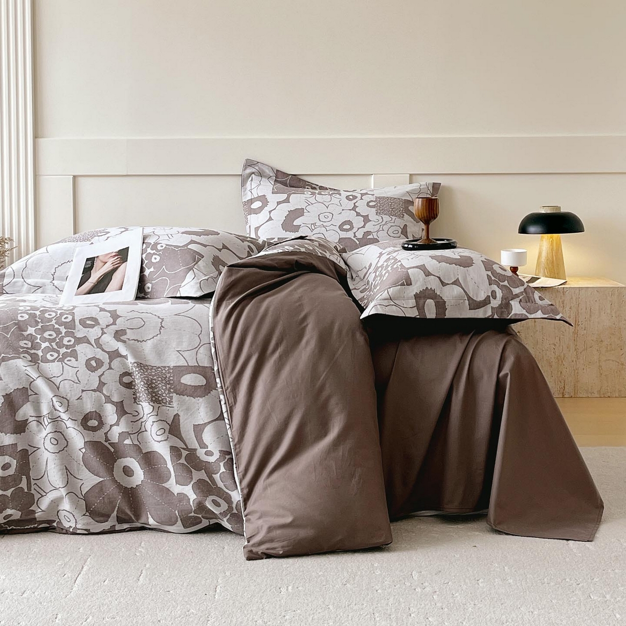 91家纺网 家纺一手货源 找家纺 帅露家纺 2026新款全棉纯棉色织大提花四件套 柏拉图