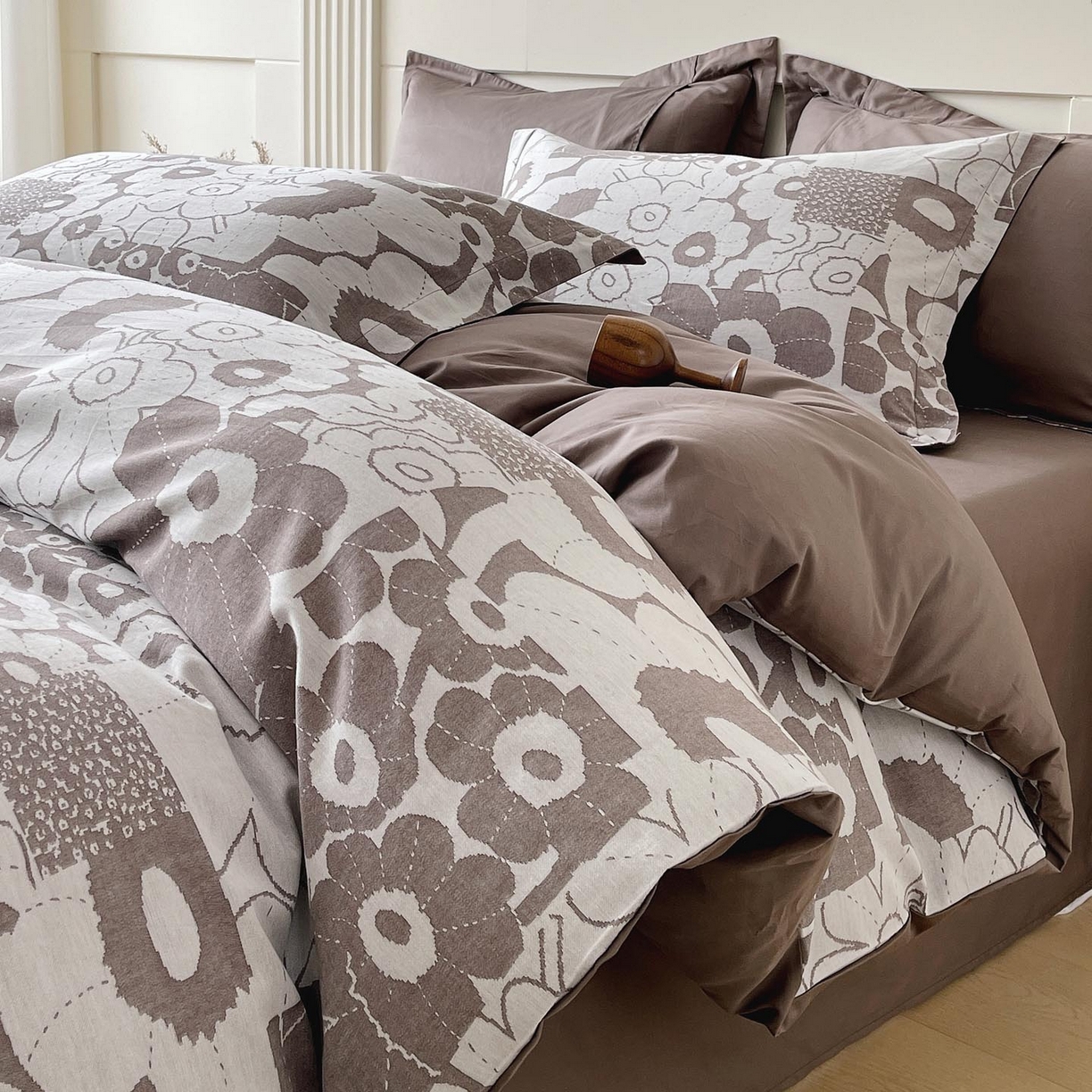 91家纺网 家纺一手货源 找家纺 帅露家纺 2026新款全棉纯棉色织大提花四件套 柏拉图