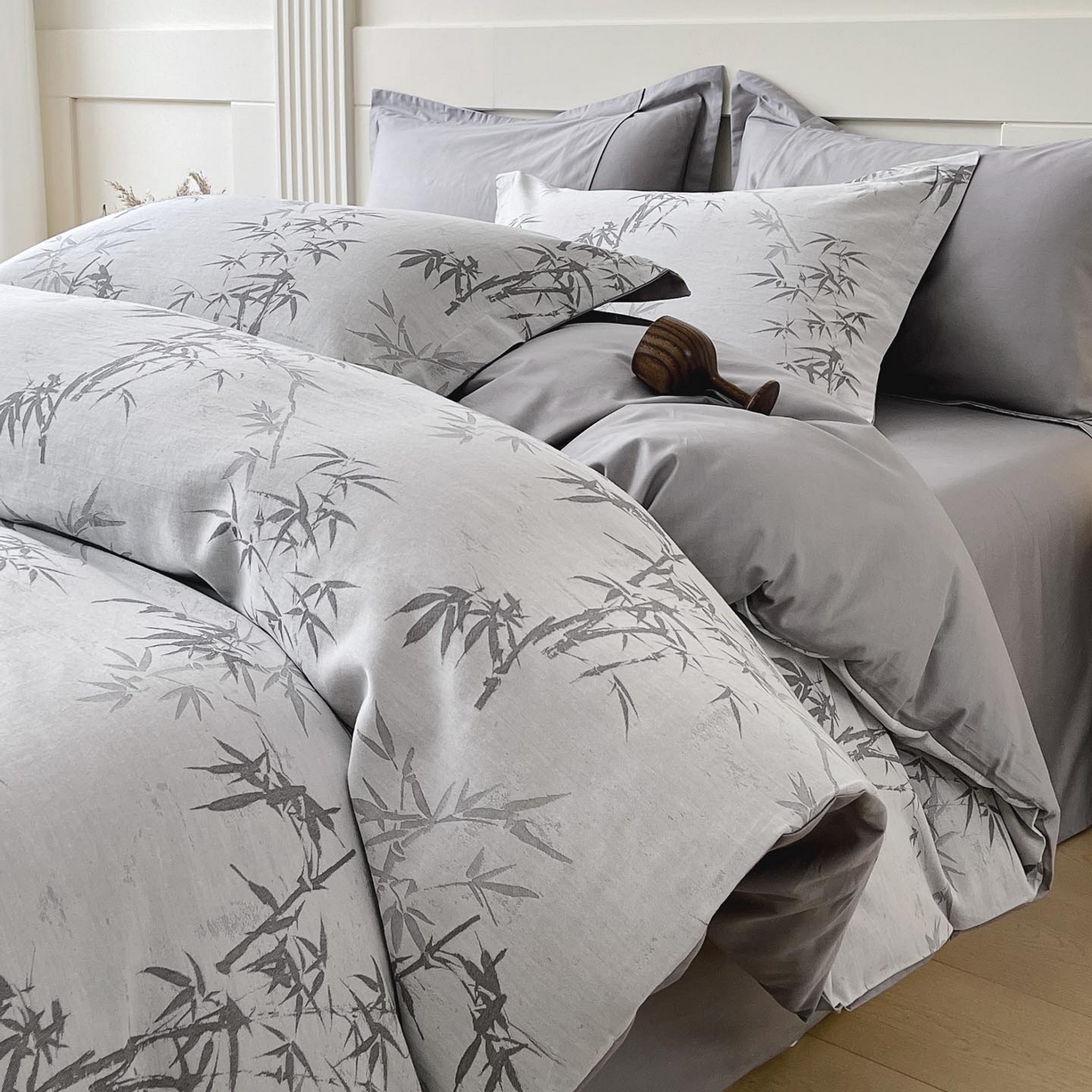 帅露家纺 2026新款全棉纯棉色织大提花四件套 节节高枝