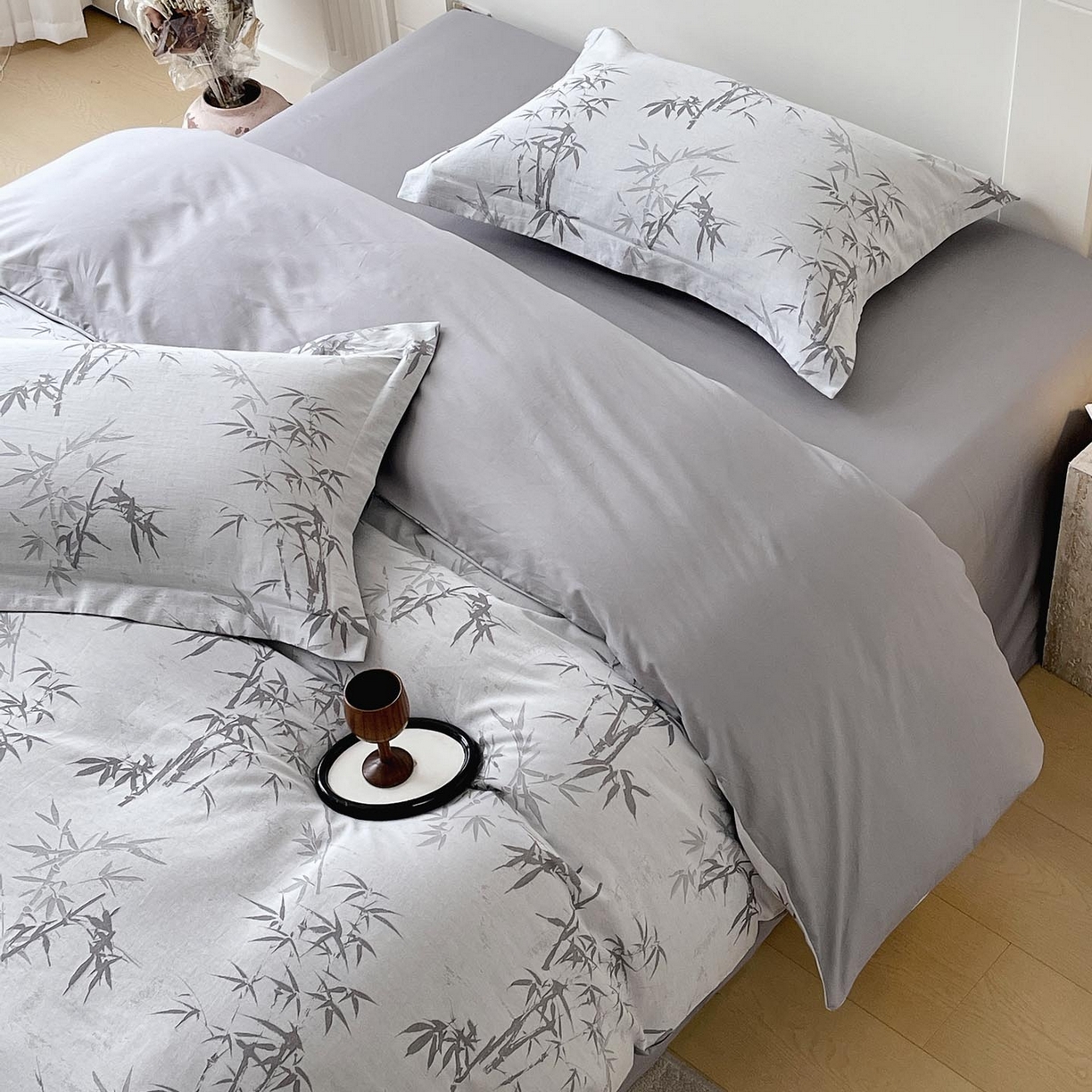 91家纺网 家纺一手货源 找家纺 帅露家纺 2026新款全棉纯棉色织大提花四件套 节节高枝