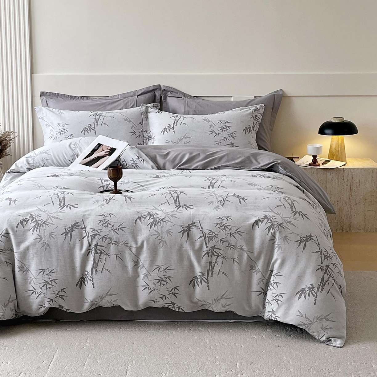 91家纺网 家纺一手货源 找家纺 帅露家纺 2026新款全棉纯棉色织大提花四件套 节节高枝