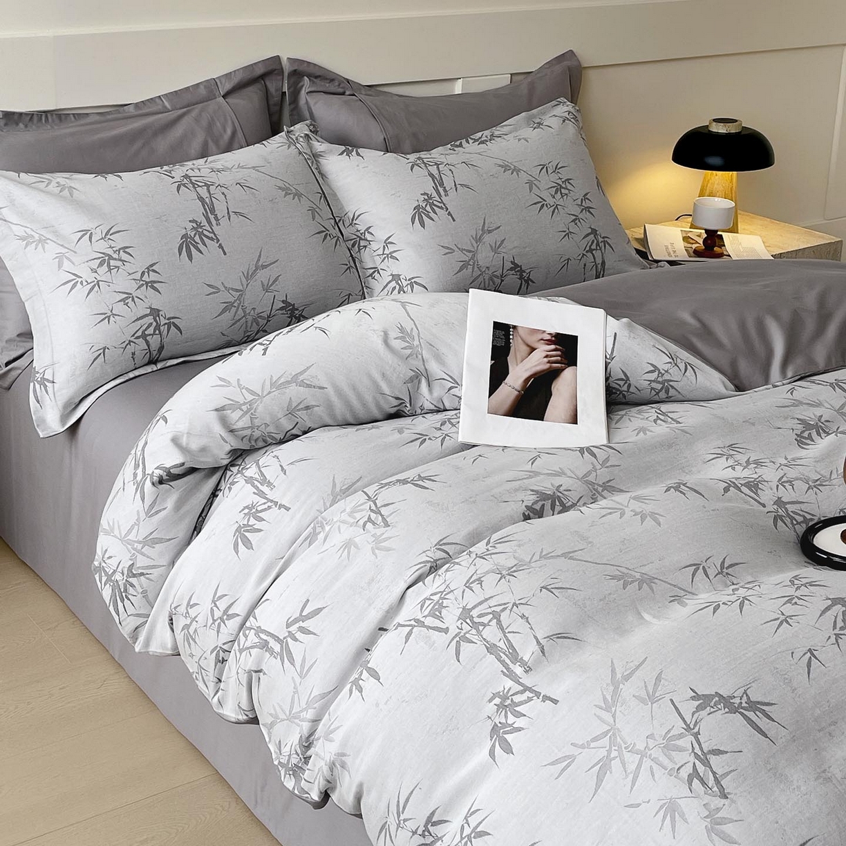 91家纺网 家纺一手货源 找家纺 帅露家纺 2026新款全棉纯棉色织大提花四件套 节节高枝