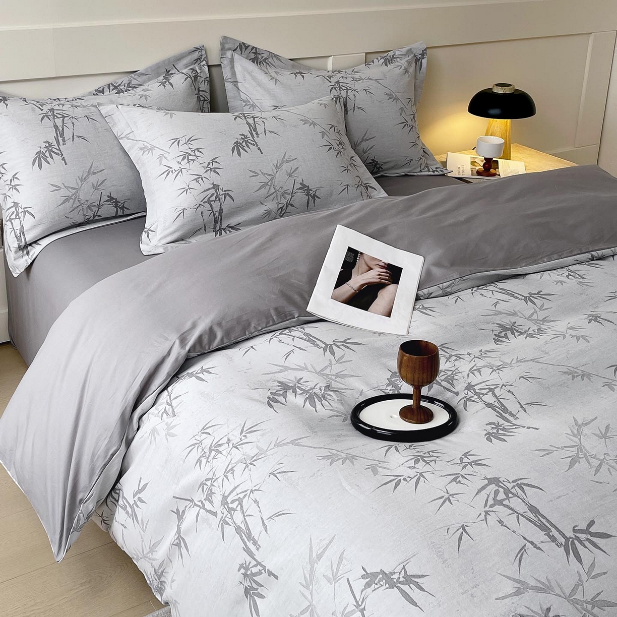 91家纺网 家纺一手货源 找家纺 帅露家纺 2026新款全棉纯棉色织大提花四件套 节节高枝