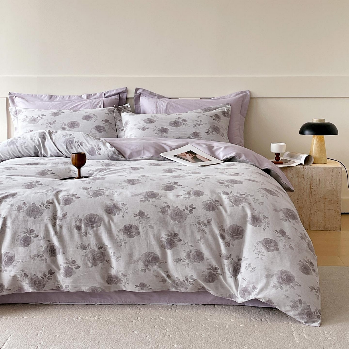 91家纺网 家纺一手货源 找家纺 帅露家纺 2026新款全棉纯棉色织大提花四件套 暮雾星辰