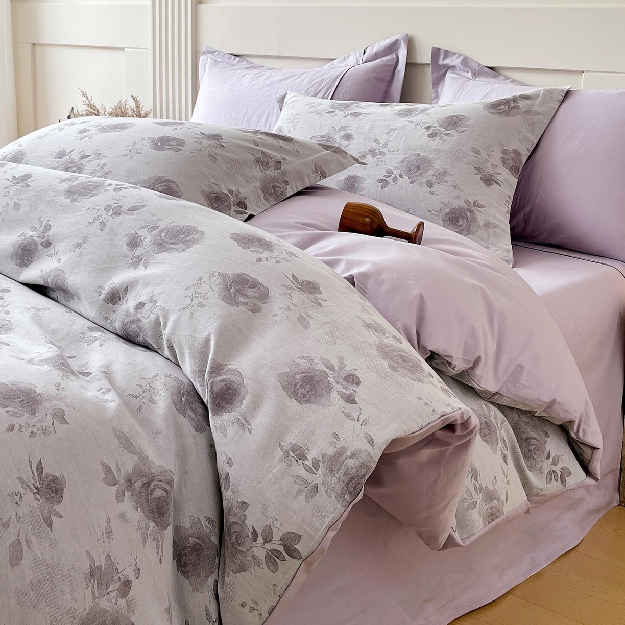 91家纺网 家纺一手货源 找家纺 帅露家纺 2026新款全棉纯棉色织大提花四件套 暮雾星辰