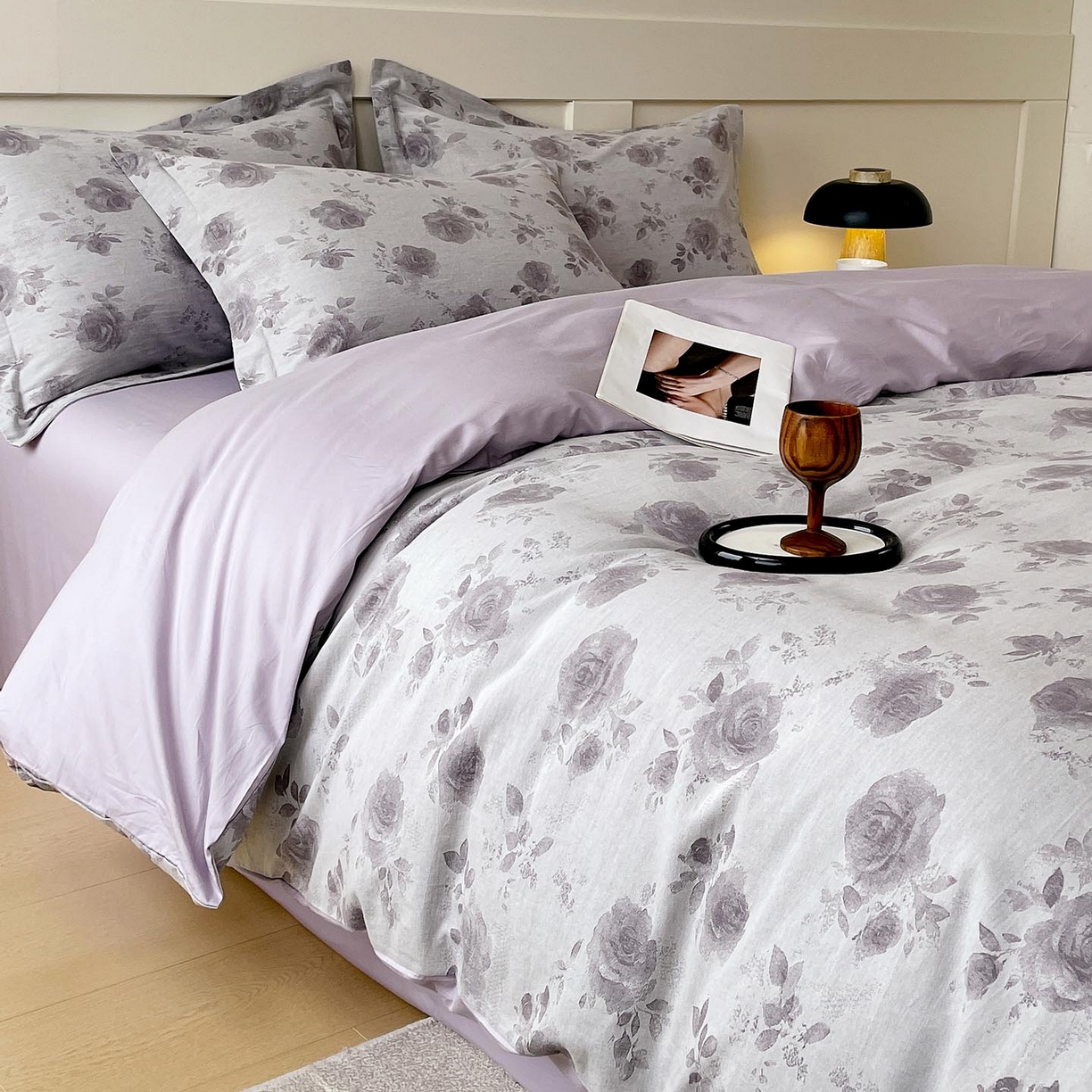 91家纺网 家纺一手货源 找家纺 帅露家纺 2026新款全棉纯棉色织大提花四件套 暮雾星辰