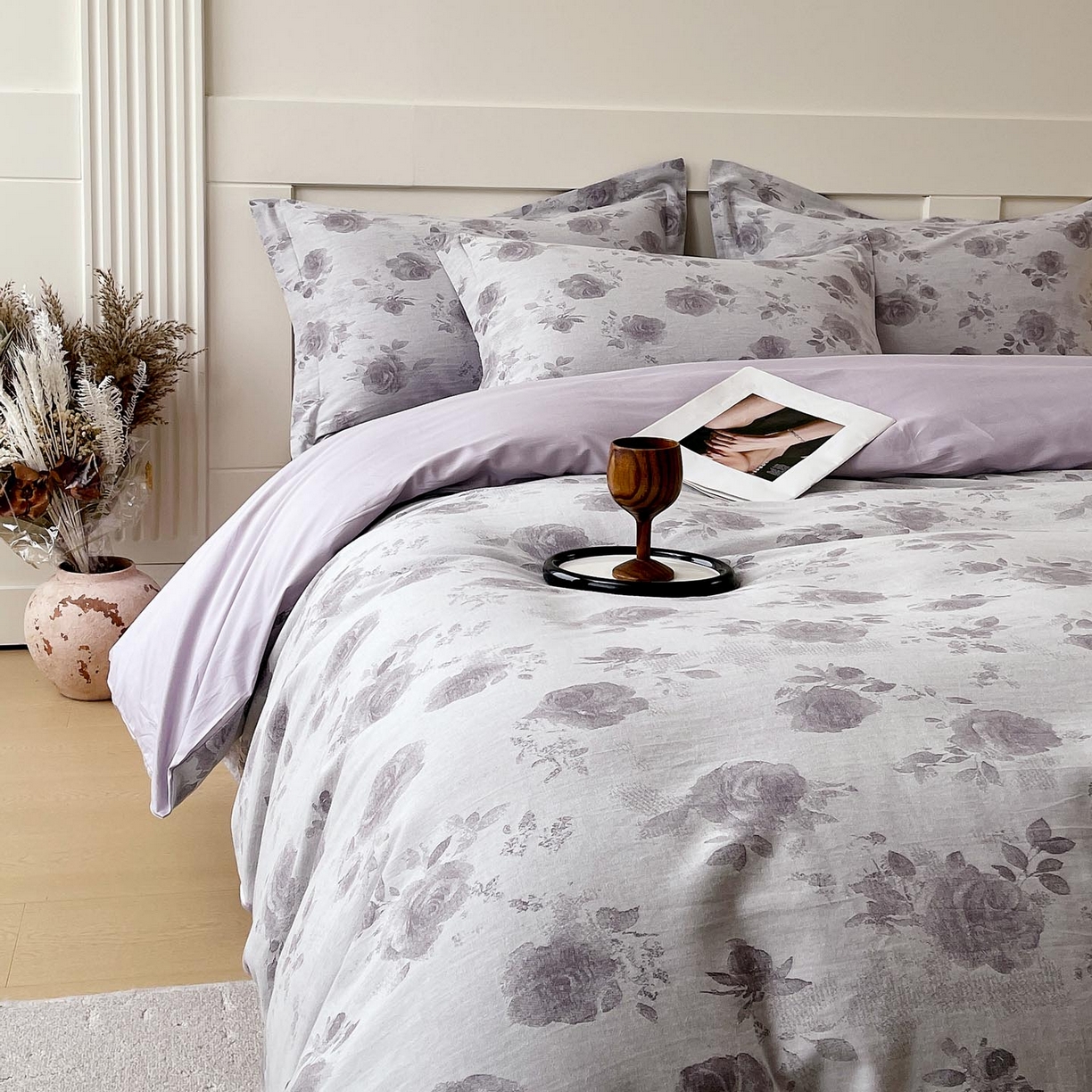 91家纺网 家纺一手货源 找家纺 帅露家纺 2026新款全棉纯棉色织大提花四件套 暮雾星辰