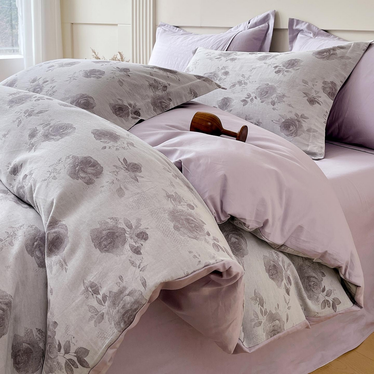 91家纺网 家纺一手货源 找家纺 帅露家纺 2026新款全棉纯棉色织大提花四件套 暮雾星辰