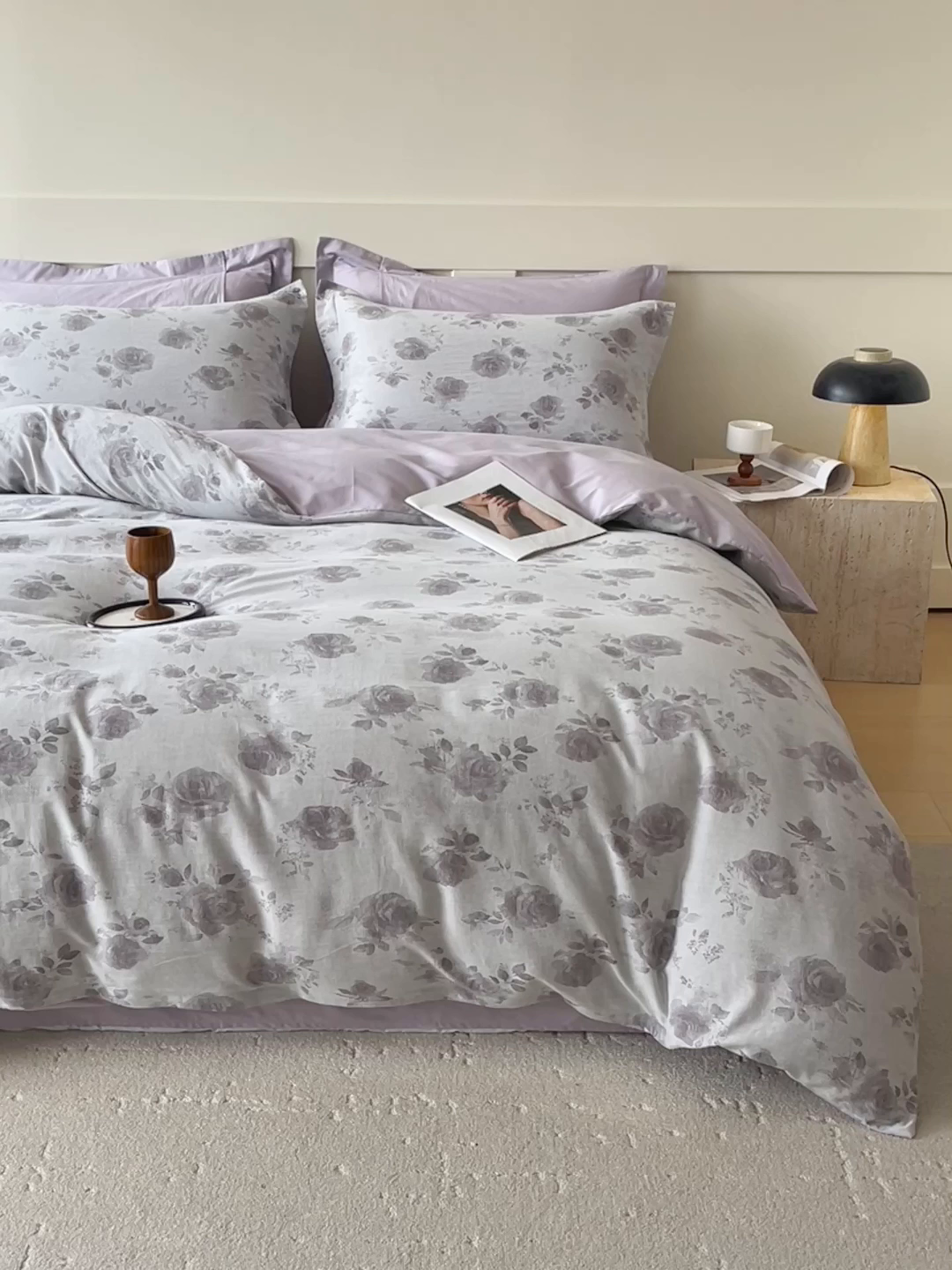 91家纺网 家纺一手货源 找家纺 帅露家纺 2026新款全棉纯棉色织大提花四件套 暮雾星辰