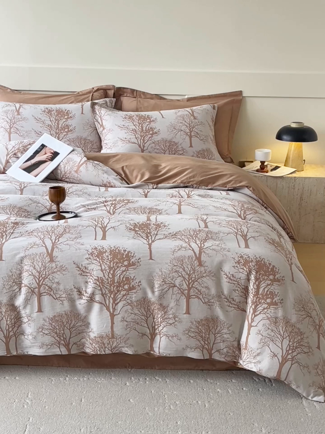 91家纺网 家纺一手货源 找家纺 帅露家纺 2026新款全棉纯棉色织大提花四件套 熟秋