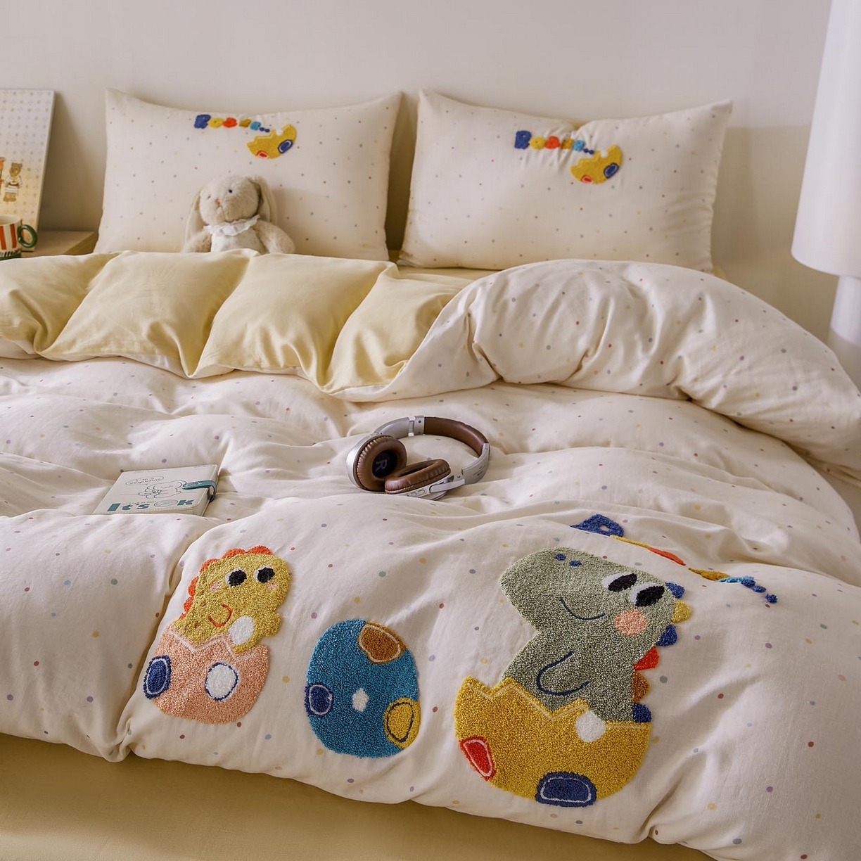 91家纺网 家纺一手货源 找家纺 帅露家纺 2026新款A类全棉纯棉双层纱毛巾绣四件套 好伙伴