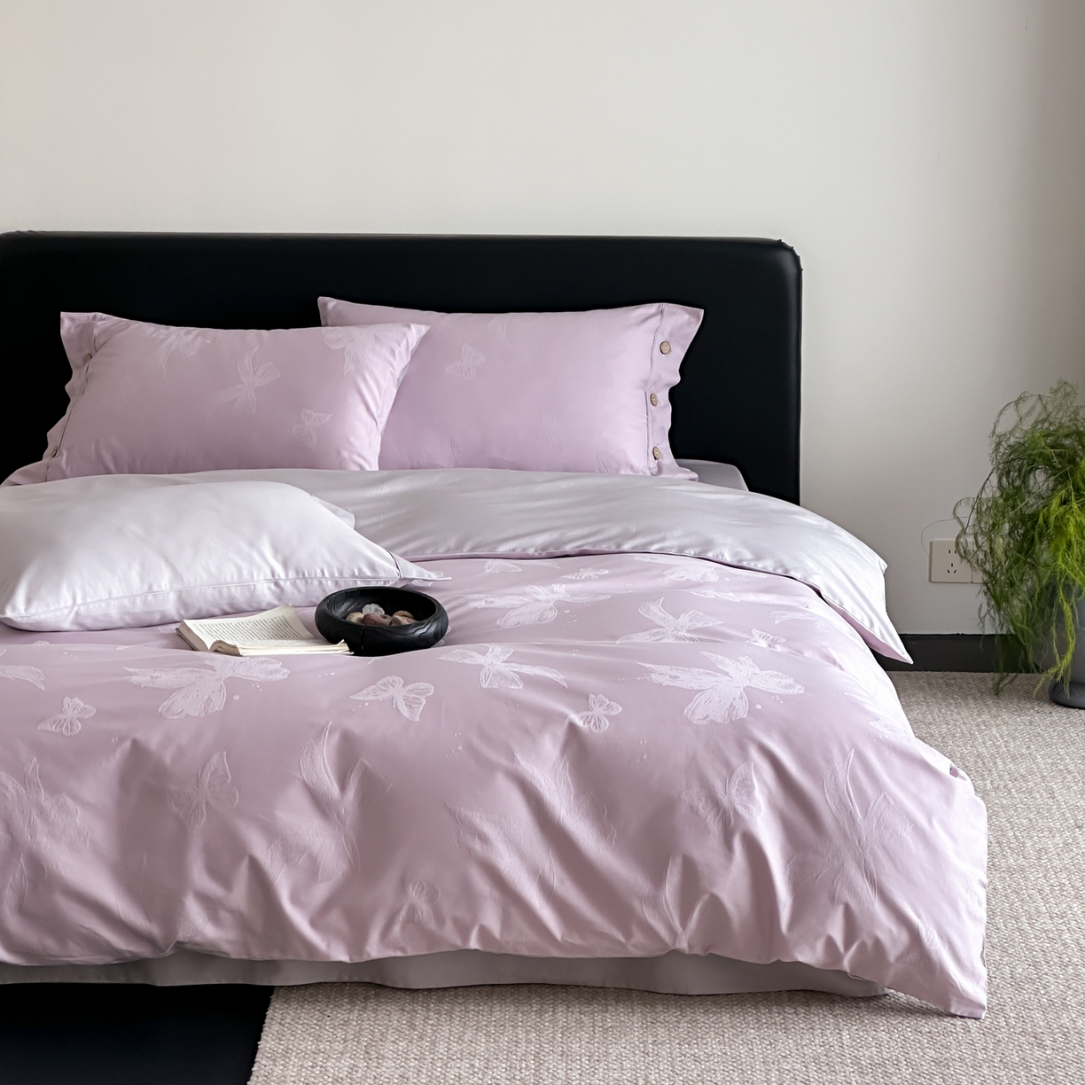 91家纺网 家纺一手货源 找家纺 （总）FORTWO家纺原创设计（FOR TWO家纺） 2026春夏新款60支全棉纯棉立体浮雕提花四件套