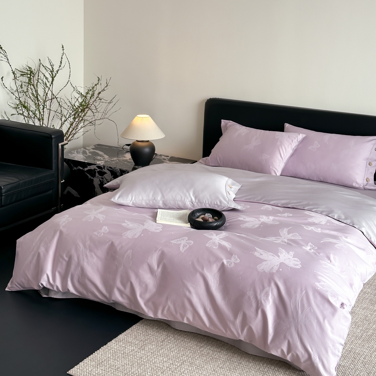 91家纺网 家纺一手货源 找家纺 （总）FORTWO家纺原创设计（FOR TWO家纺） 2026春夏新款60支全棉纯棉立体浮雕提花四件套