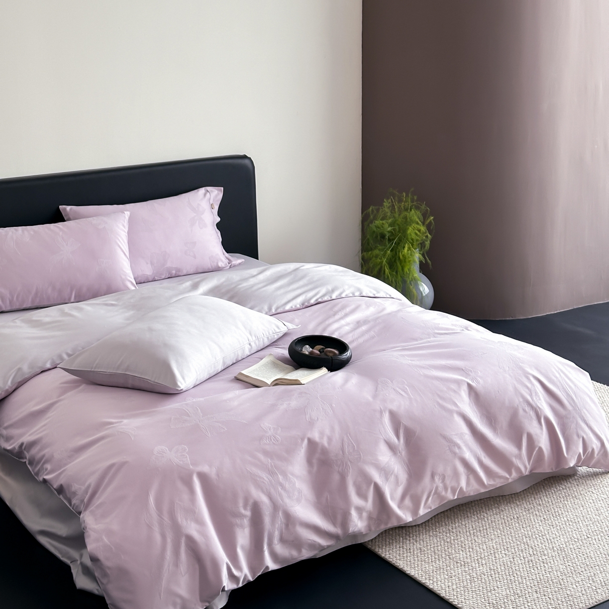 91家纺网 家纺一手货源 找家纺 （总）FORTWO家纺原创设计（FOR TWO家纺） 2026春夏新款60支全棉纯棉立体浮雕提花四件套