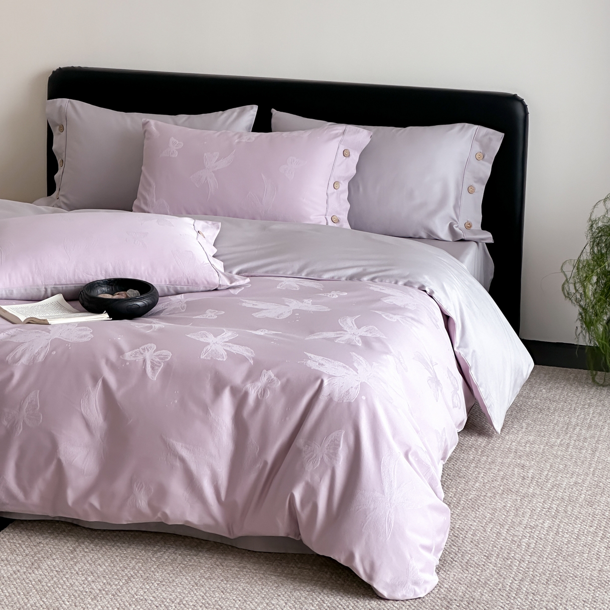 91家纺网 家纺一手货源 找家纺 （总）FORTWO家纺原创设计（FOR TWO家纺） 2026春夏新款60支全棉纯棉立体浮雕提花四件套