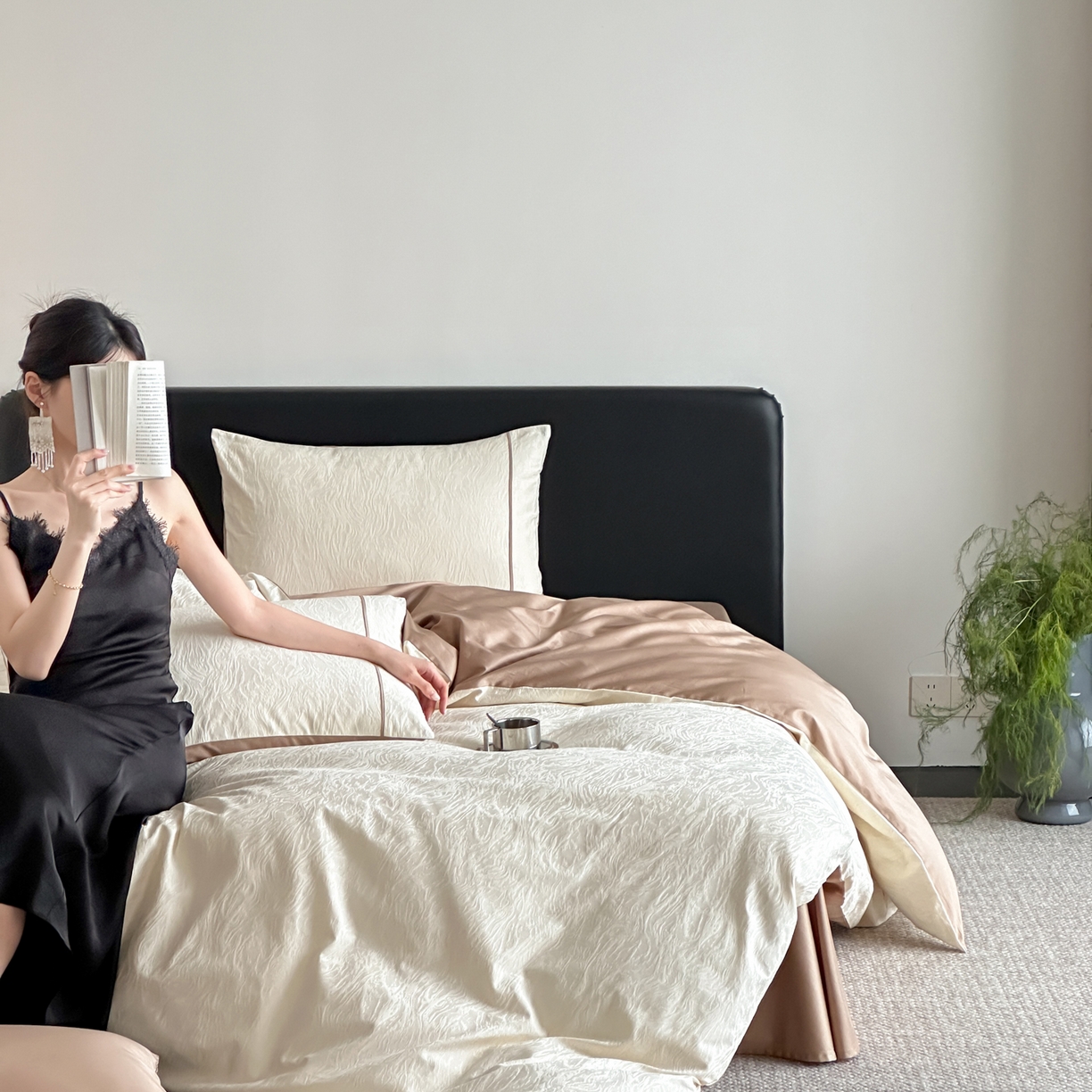 91家纺网 家纺一手货源 找家纺 （总）FORTWO家纺原创设计（FOR TWO家纺） 2026春夏新款60支全棉纯棉立体浮雕提花四件套