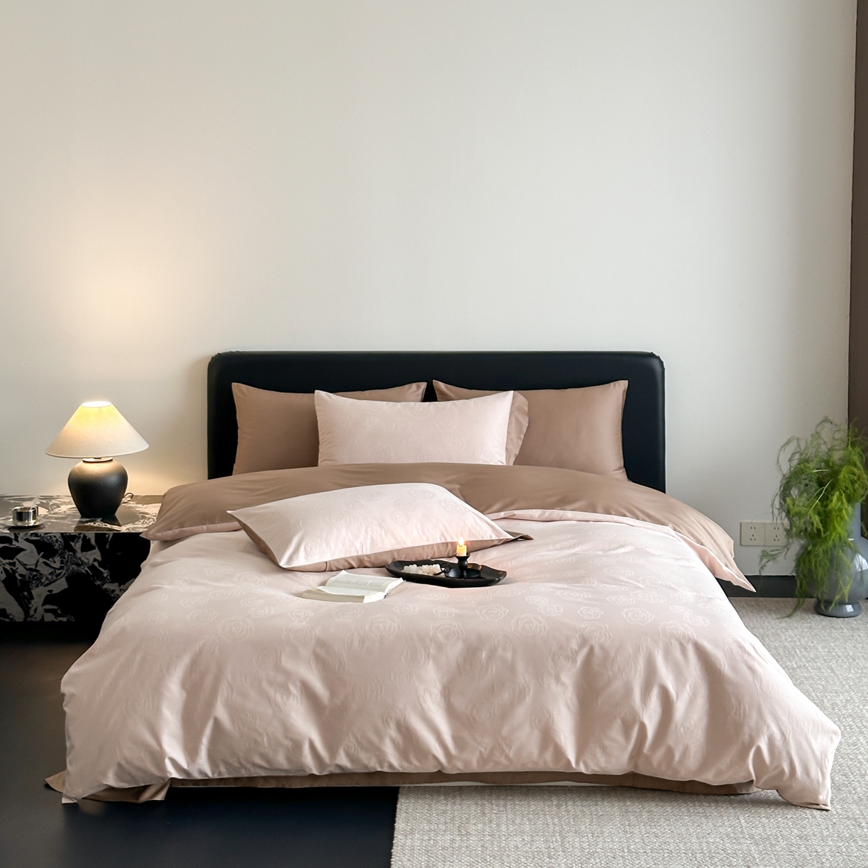 91家纺网 家纺一手货源 找家纺 FORTWO家纺原创设计（FOR TWO家纺） 2026春夏新款60支全棉纯棉立体浮雕提花四件套 浪漫主义