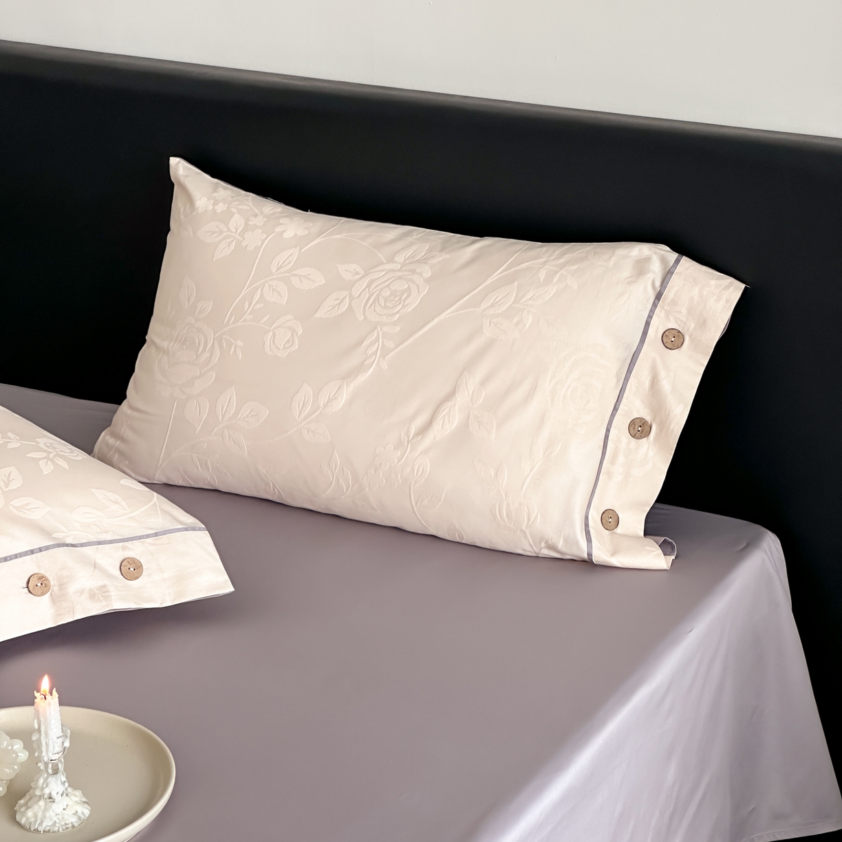 91家纺网 家纺一手货源 找家纺 FORTWO家纺原创设计（FOR TWO家纺） 2026春夏新款60支全棉纯棉立体浮雕提花四件套 屿花莳