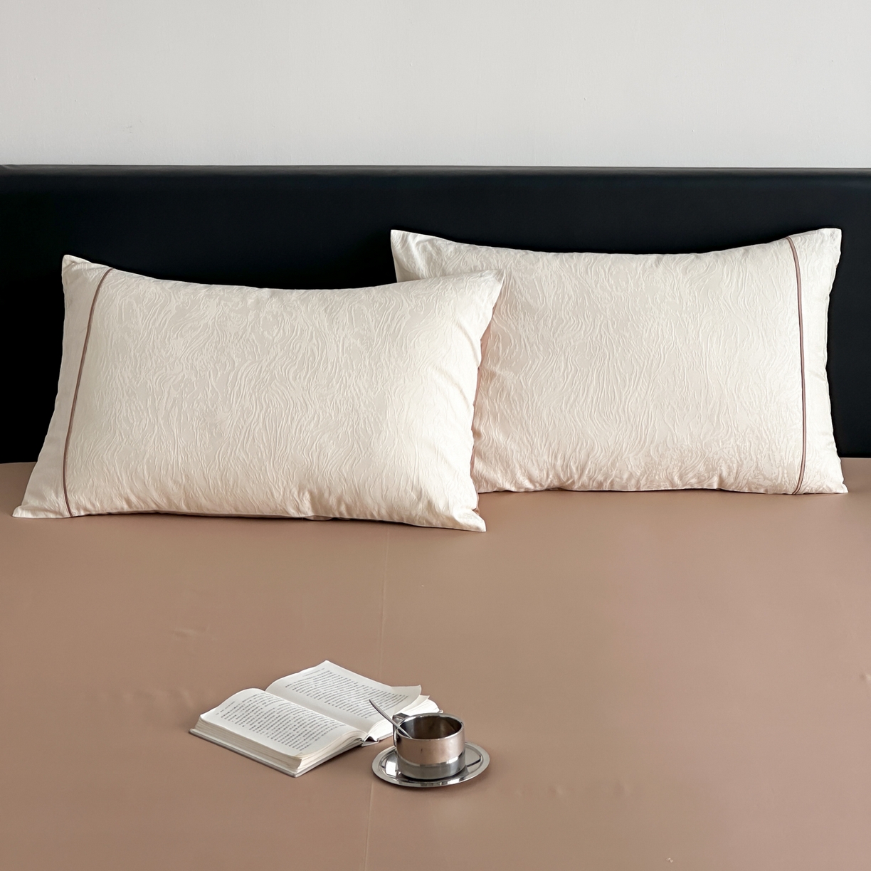 91家纺网 家纺一手货源 找家纺 FORTWO家纺原创设计（FOR TWO家纺） 2026春夏新款60支全棉纯棉立体浮雕提花四件套 云涧疏影