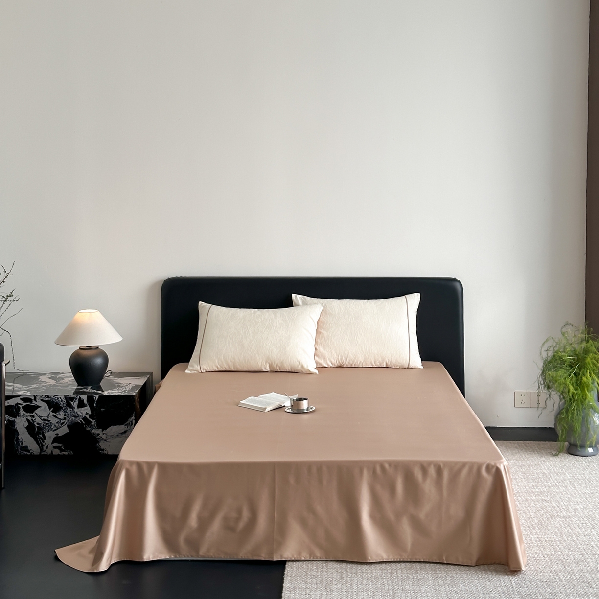 91家纺网 家纺一手货源 找家纺 FORTWO家纺原创设计（FOR TWO家纺） 2026春夏新款60支全棉纯棉立体浮雕提花四件套 云涧疏影