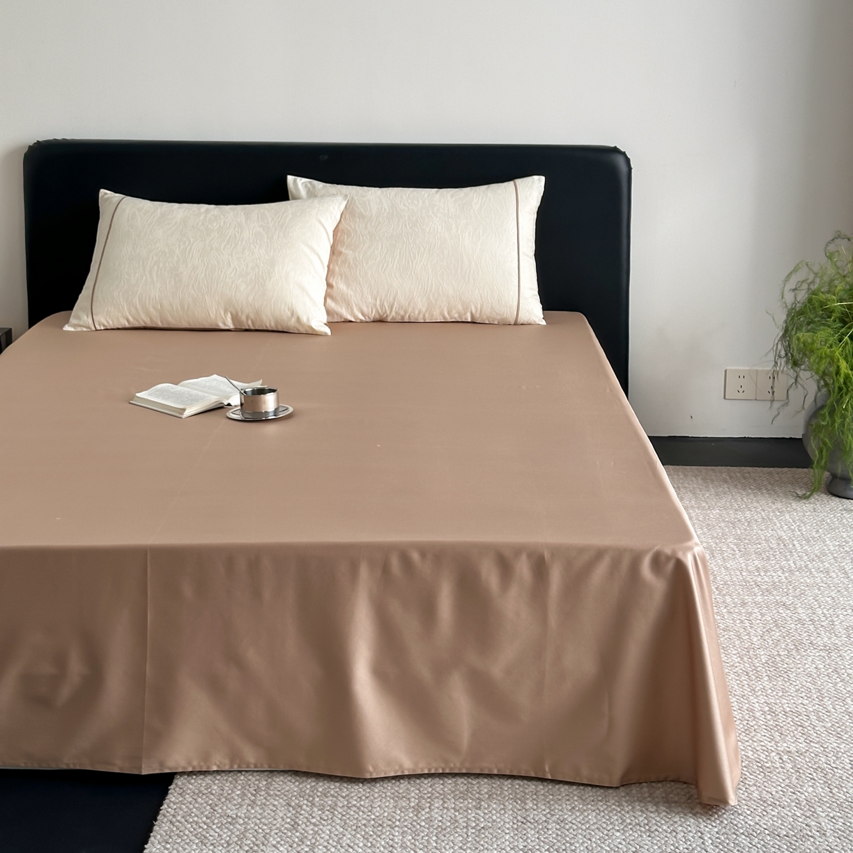 91家纺网 家纺一手货源 找家纺 FORTWO家纺原创设计（FOR TWO家纺） 2026春夏新款60支全棉纯棉立体浮雕提花四件套 云涧疏影