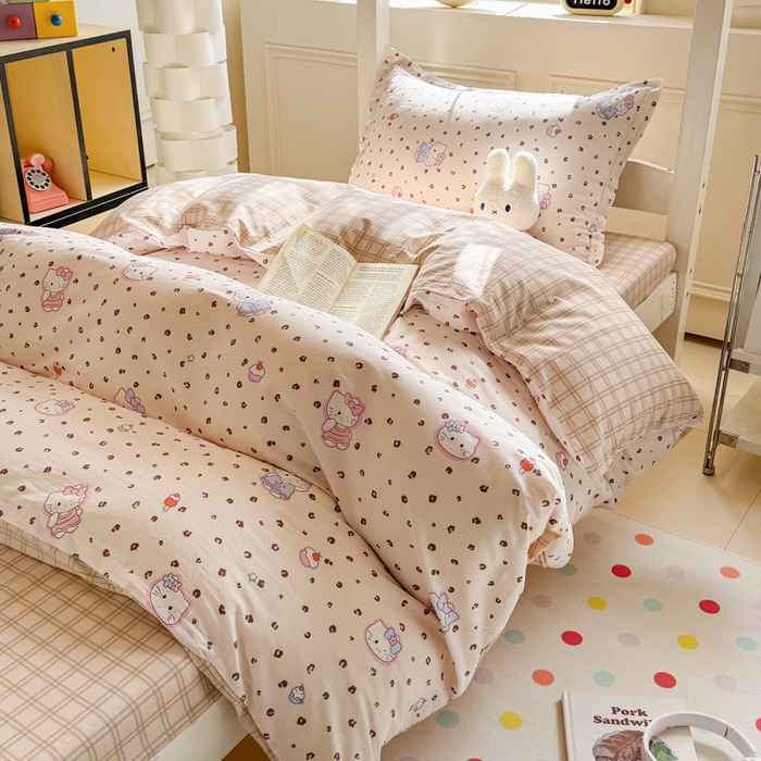 91家纺网 家纺一手货源 找家纺 简冠家纺 2025新款全棉学生三件套宿舍三件套纯棉学生床垫羽丝绒被子被芯 贝贝莉亚 黄