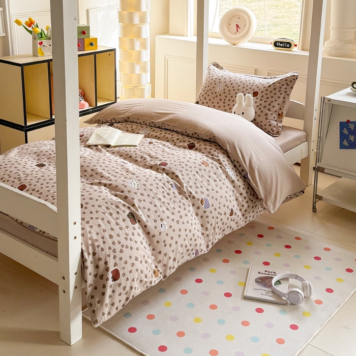 91家纺网 家纺一手货源 找家纺 简冠家纺 2025新款全棉学生三件套宿舍三件套纯棉学生床垫羽丝绒被子被芯 初享时光-咖