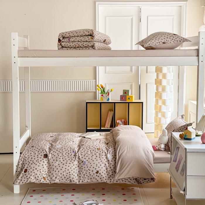 91家纺网 家纺一手货源 找家纺 简冠家纺 2025新款全棉学生三件套宿舍三件套纯棉学生床垫羽丝绒被子被芯 初享时光-咖