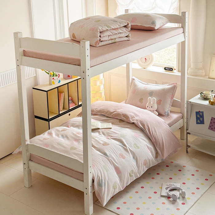 91家纺网 家纺一手货源 找家纺 简冠家纺 2025新款全棉学生三件套宿舍三件套纯棉学生床垫羽丝绒被子被芯 初心 粉