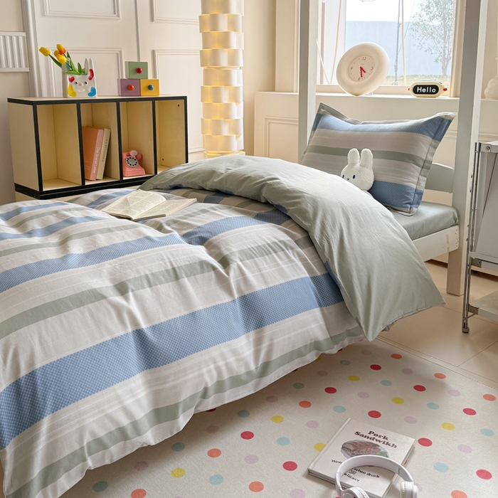 91家纺网 家纺一手货源 找家纺 简冠家纺 2025新款全棉学生三件套宿舍三件套纯棉学生床垫羽丝绒被子被芯 生活日记